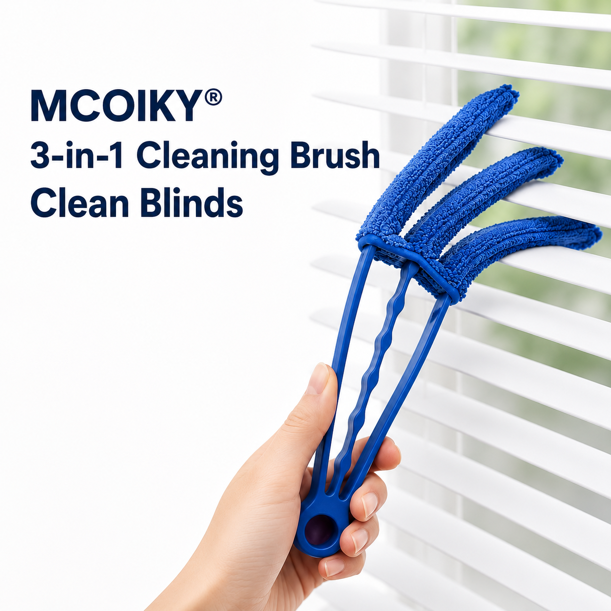 MCOIKY®  3-in-1 Blind Cleaning Brush  Clean Blinds, Air Vents & Tight Spaces Faster