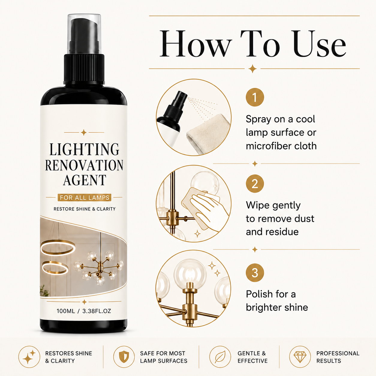Dobshow® Lighting Renovation Spray – Restore Shine & Clarity for Lamps